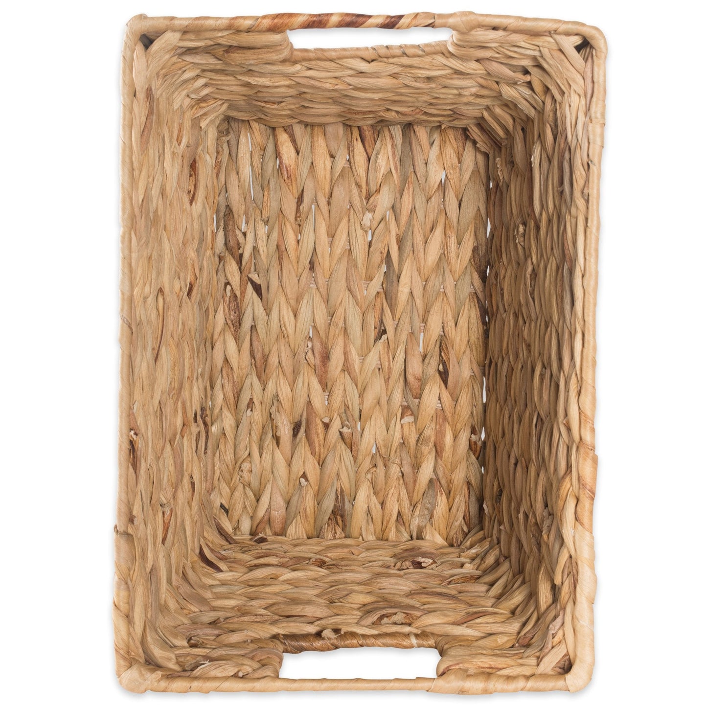 DII Z02006 Natural Water Hyacinth Storage Basket with Handles,Set of 2 Medium