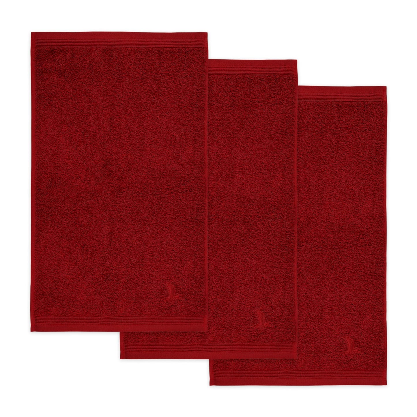 M?ve 3er set Superwuschel guest towel 30 x 50 cm made of 100% cotton, ruby