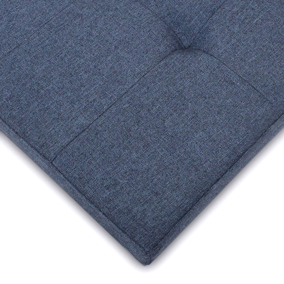 BRIAN & DANY Folding Linen Storage Boxes Footstool Ottoman, Foot Rest Stool, Foldable Seat Bench Footrest - Navy Blue, 76 x 38 x 38 cm
