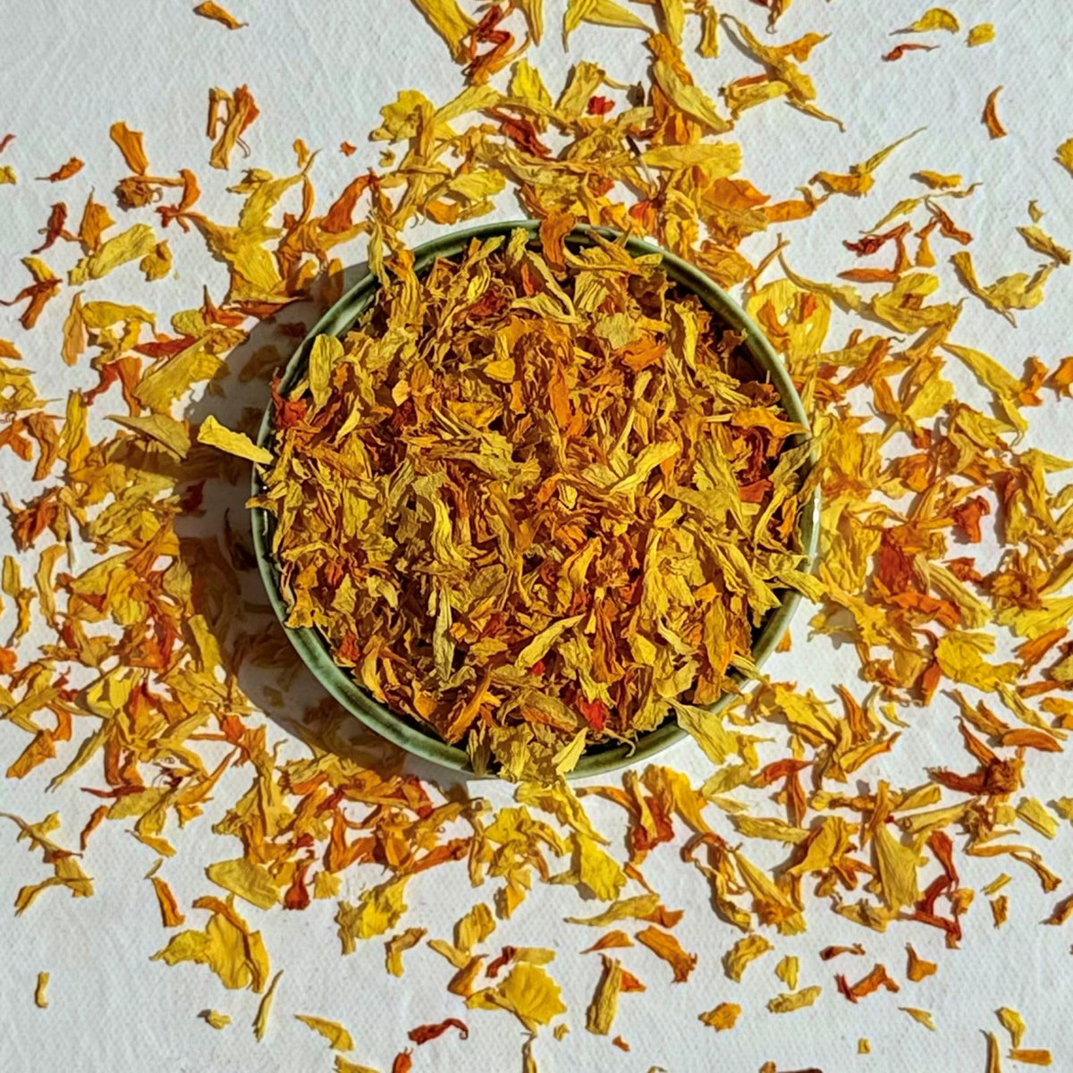 Edible Petals - 100g - Harvest Blend of Natural Dried Yellow & Orange Marigold - Certified Food Grade (229)