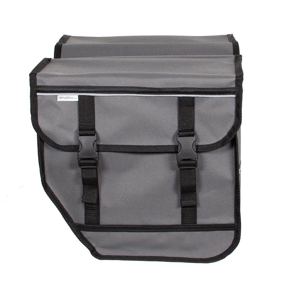 BikyBag Model M - Bicycle Double Panniers - Bike Bicycle Cycle Bag for Rear Rack (Grey)