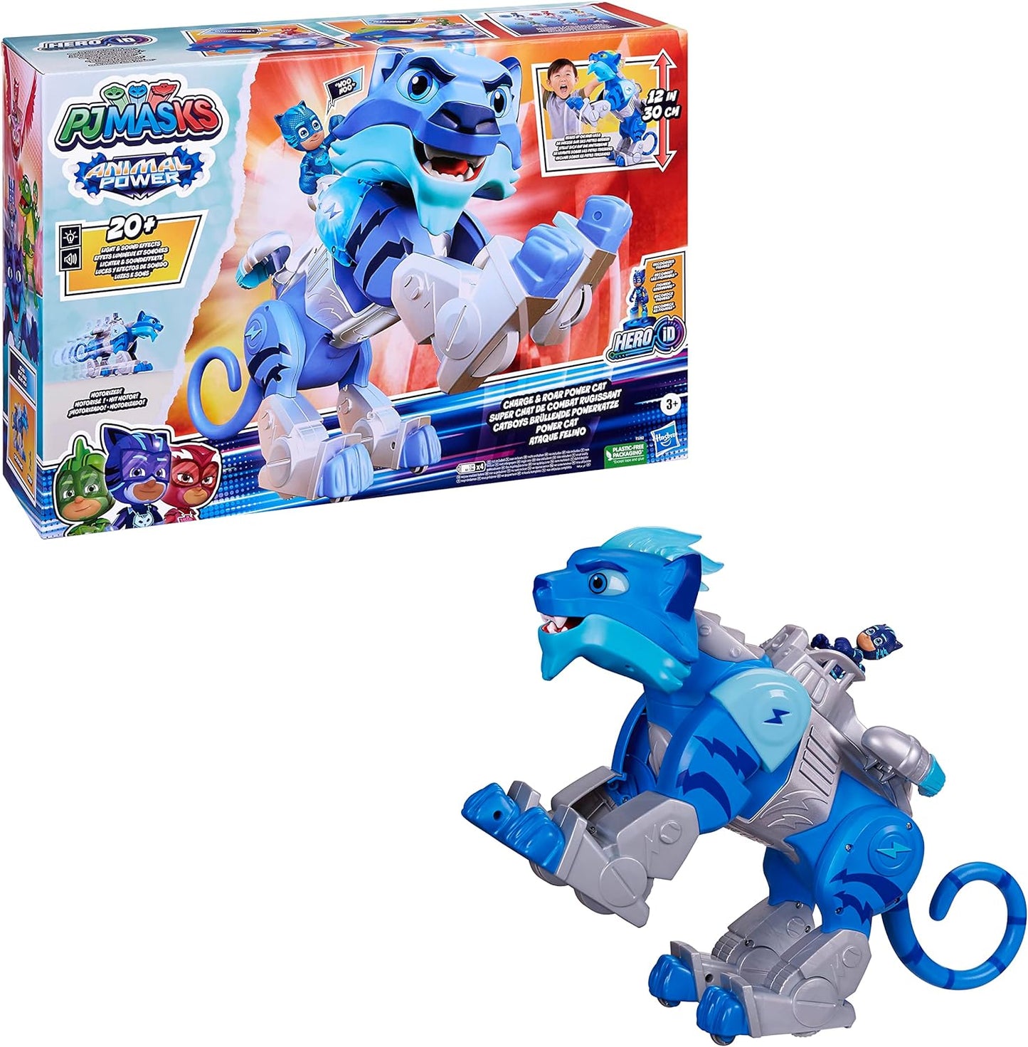PJ Masks Animal Power Charge and Roar Power Cat, new