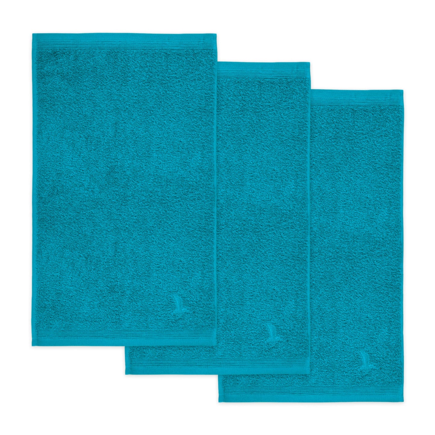 M?ve 3er set Superwuschel guest towel 30 x 50 cm made of 100% cotton, lagoon