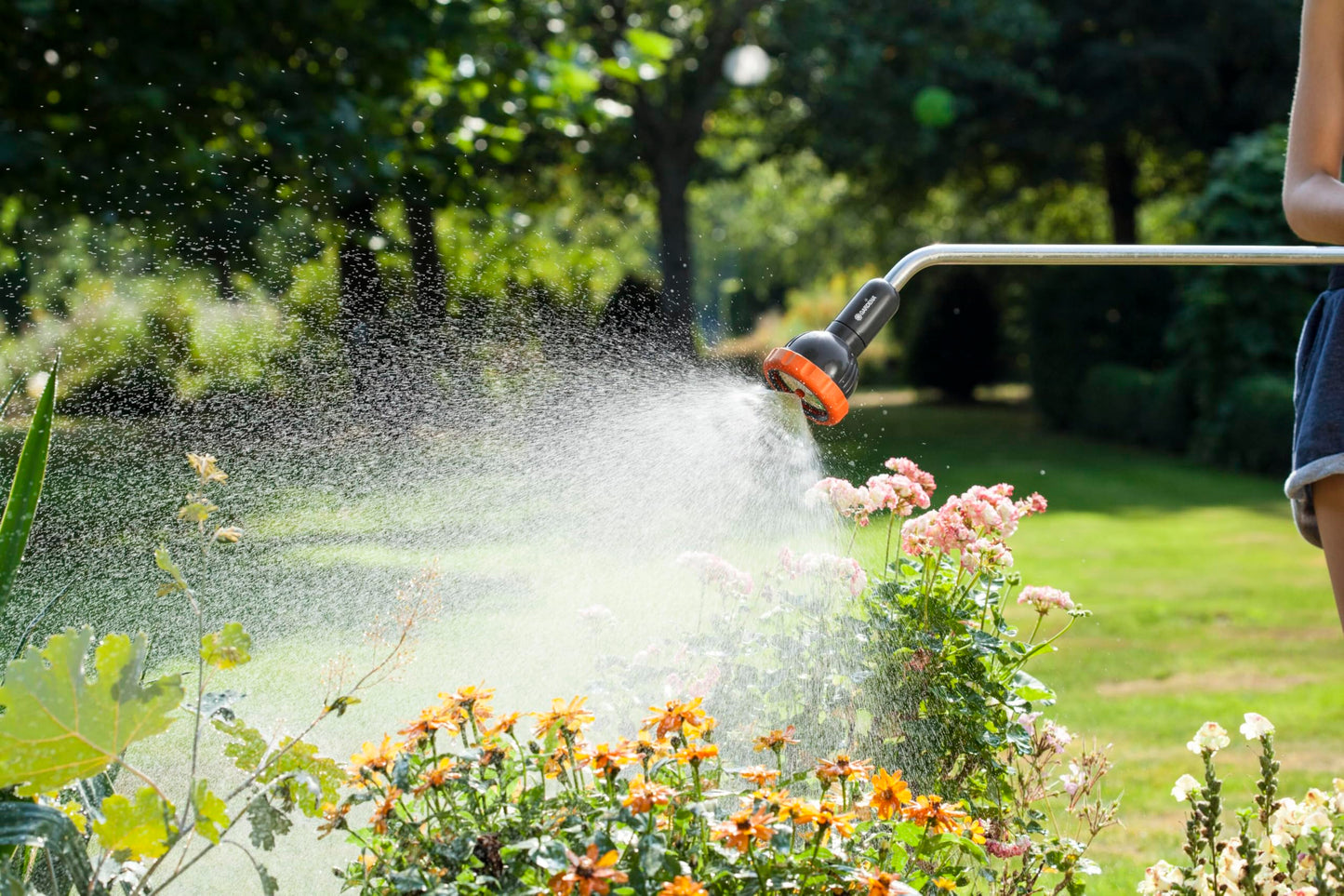 Gardena Professional system spray wand: rod garden spray for a higher water flow, adjustable water jet, length 92 cm (2849-20)