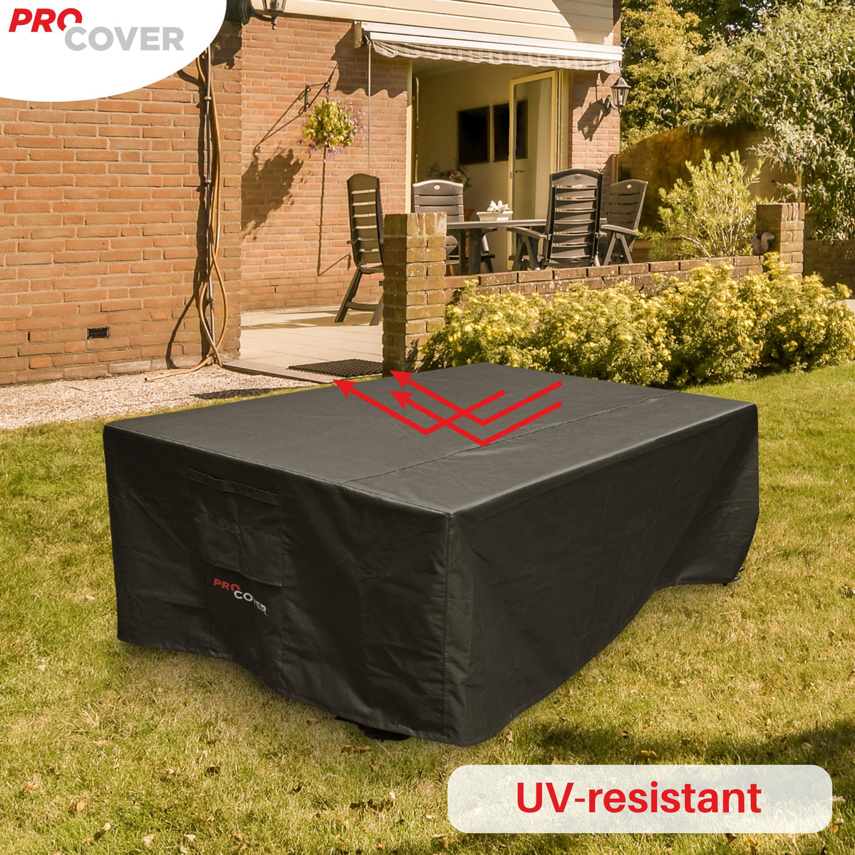 ProCover Premium Outdoor Furniture Cover: Durable, Waterproof Fabric with PVC Coating. Thick, Long-Lasting, Ideal for Garden Table, Lounge, Furniture,