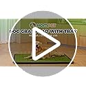 Hompet Dog Toilet, 74 x 52 cm, 2 Pcs of Artificial Grass Mats for Dogs, Reusable Washable Puppy Pads, Super Absorbent Waterproof Dog Pee Pads with Fake Grass and Tray, for Balcony, Outdoor, Indoor Use