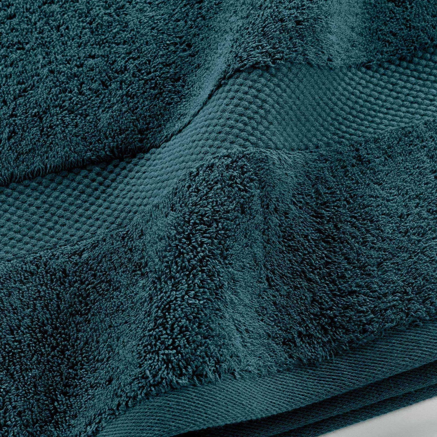 Douceur d'Intérieur, Elegance Blue Hand Towel (50 x 90 cm) 100% Cotton Plain