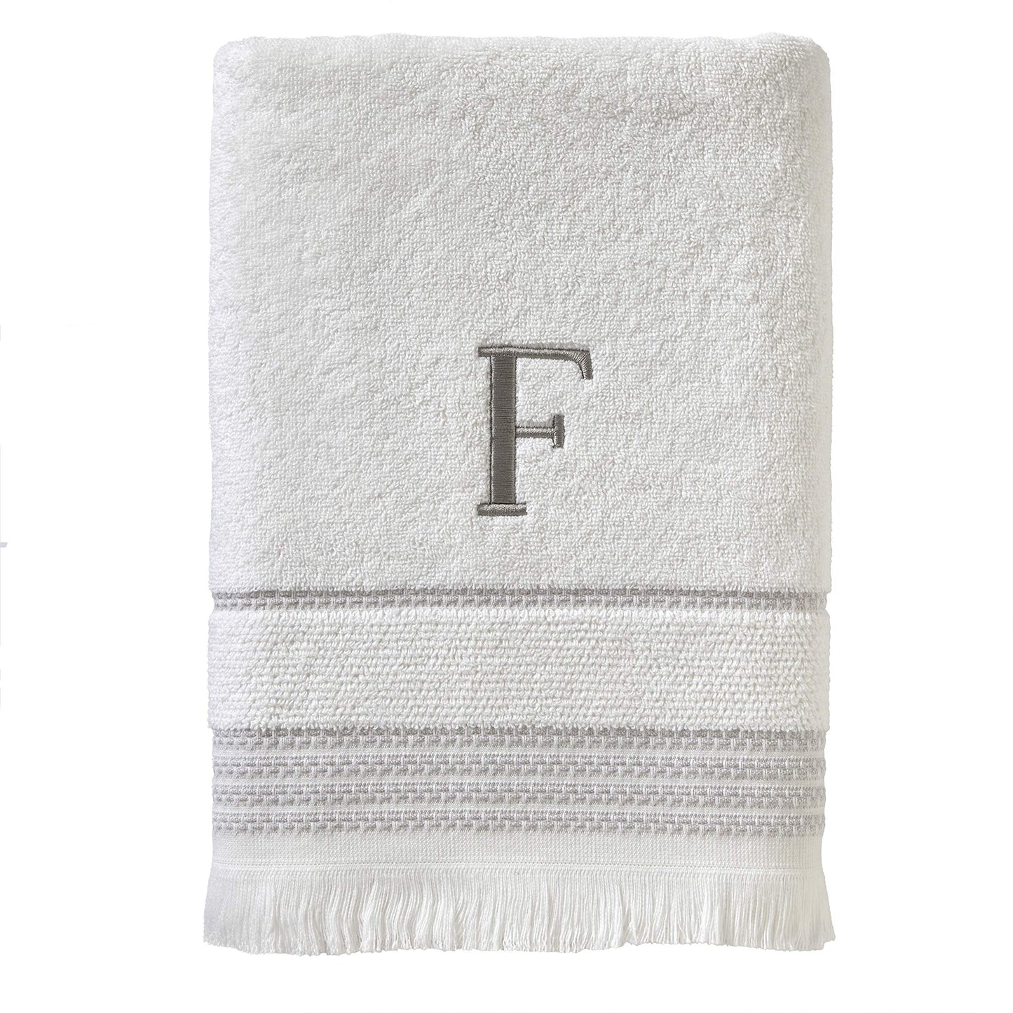SKL Home Bath Towel, F, Cotton, White, 28x54