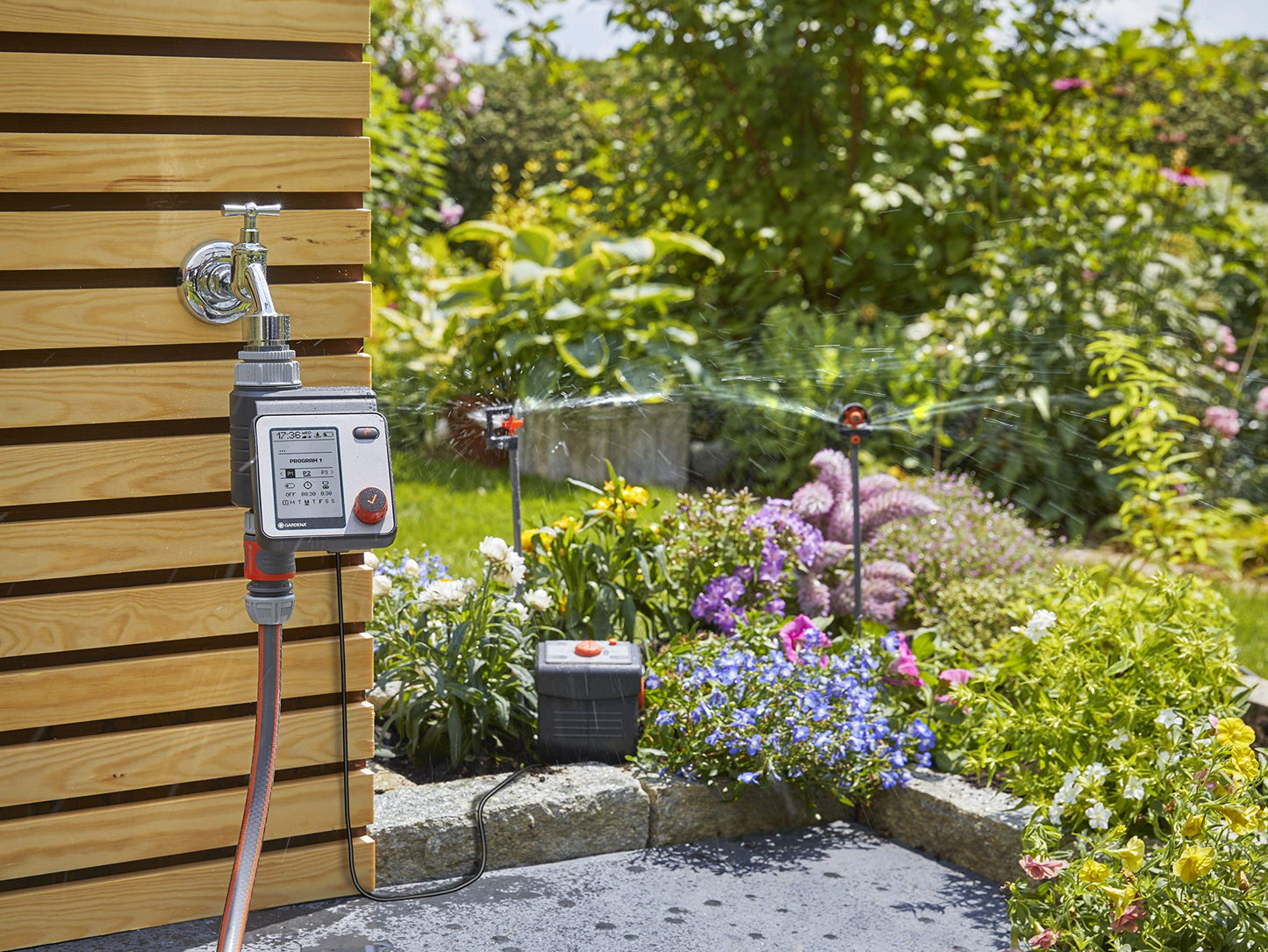 Gardena Watering Control Master: Automatic and time-saving watering, 6 schedules, LCD display, Water Now function, Safe-Stop (1892-20)