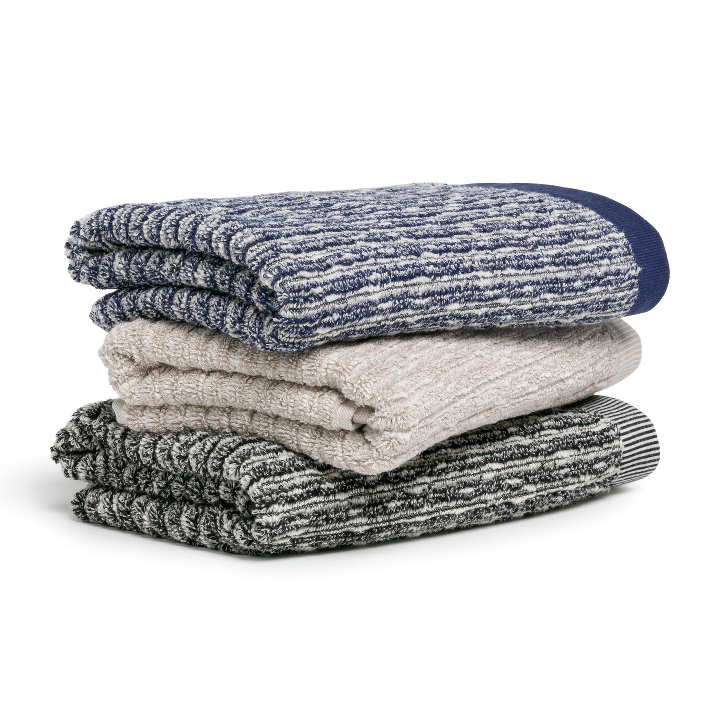 Möve Brooklyn Pinstripe Hand Towel 50 x 100 cm Natural/Deep Sea