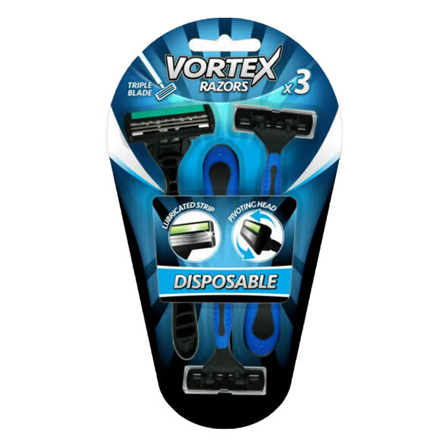 Vortex Men's Triple Blade Ultra Razors 3 Pack