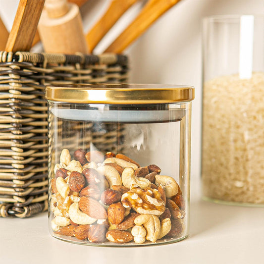 550ml Scandi Storage Jar with Metallic Lid
