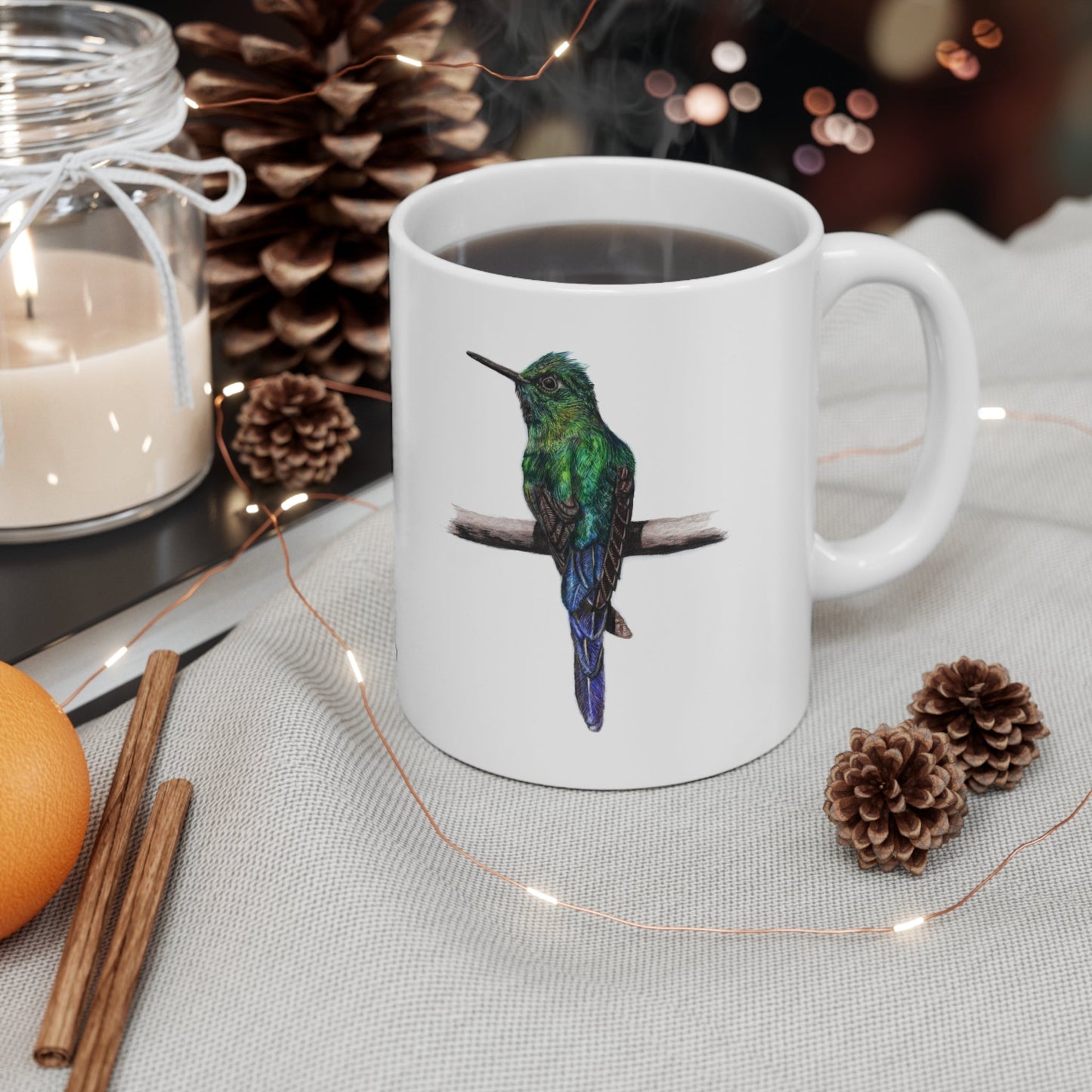 Hummingbird Mug – Wildlife Illustration