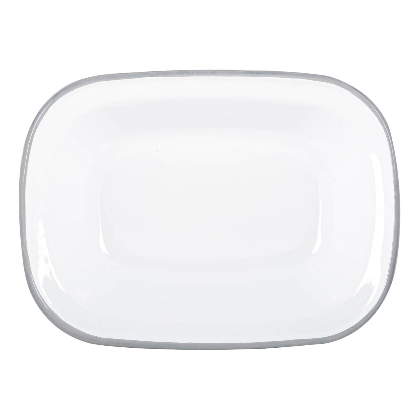 25cm White Enamel Pie Dish