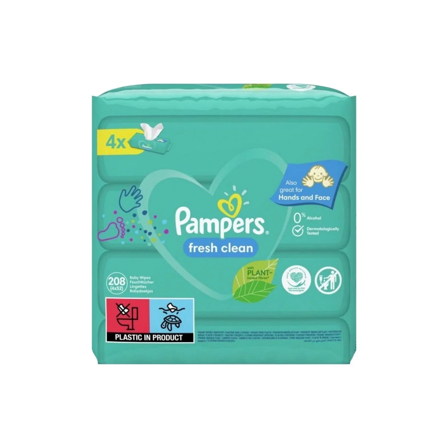 Pampers Baby Wipes Scented 4x52 pcs
