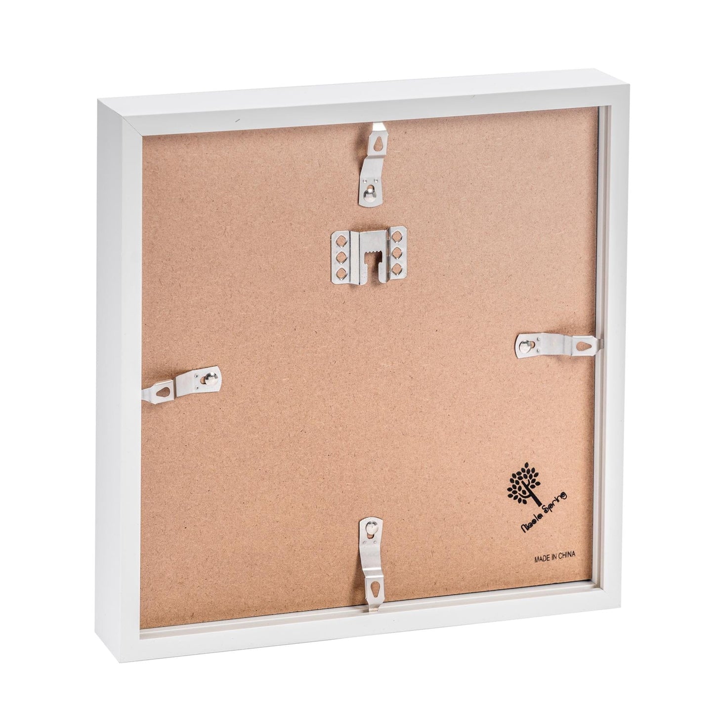 10" x 10" White 3D Box Photo Frame with 6" x 6" Mount