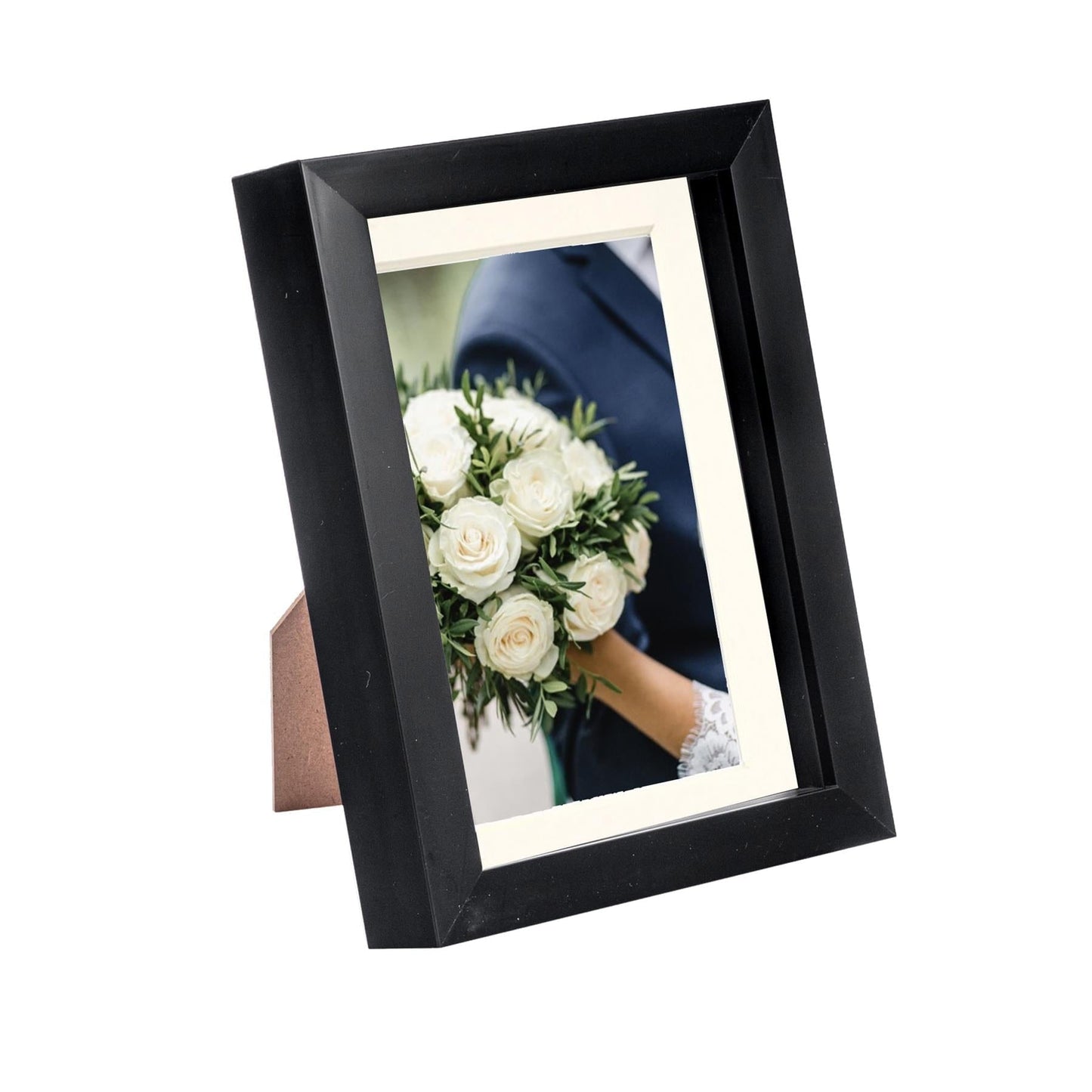 5" x 7" Black 3D Box Photo Frame - with 4" x 6" Mount