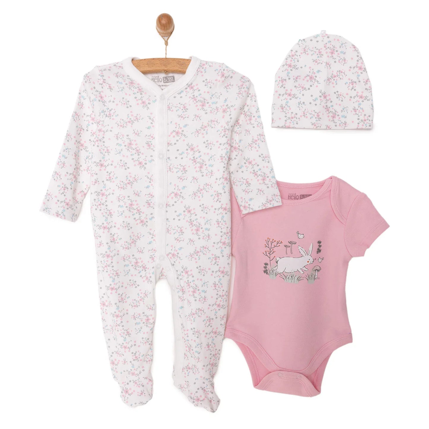 HelloBaby Girl Jumpsuit-Top-Hat - Ecru