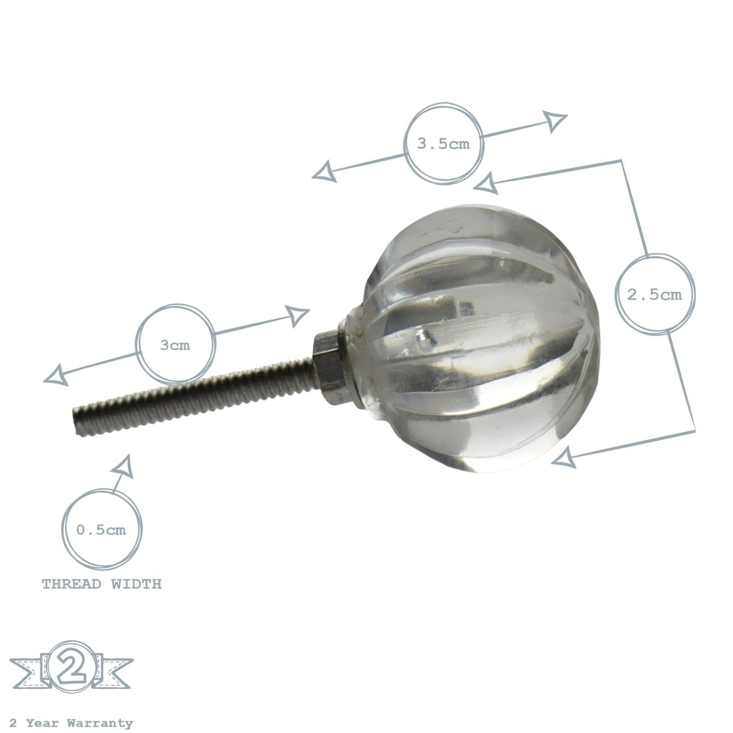 Round Glass Door Knob