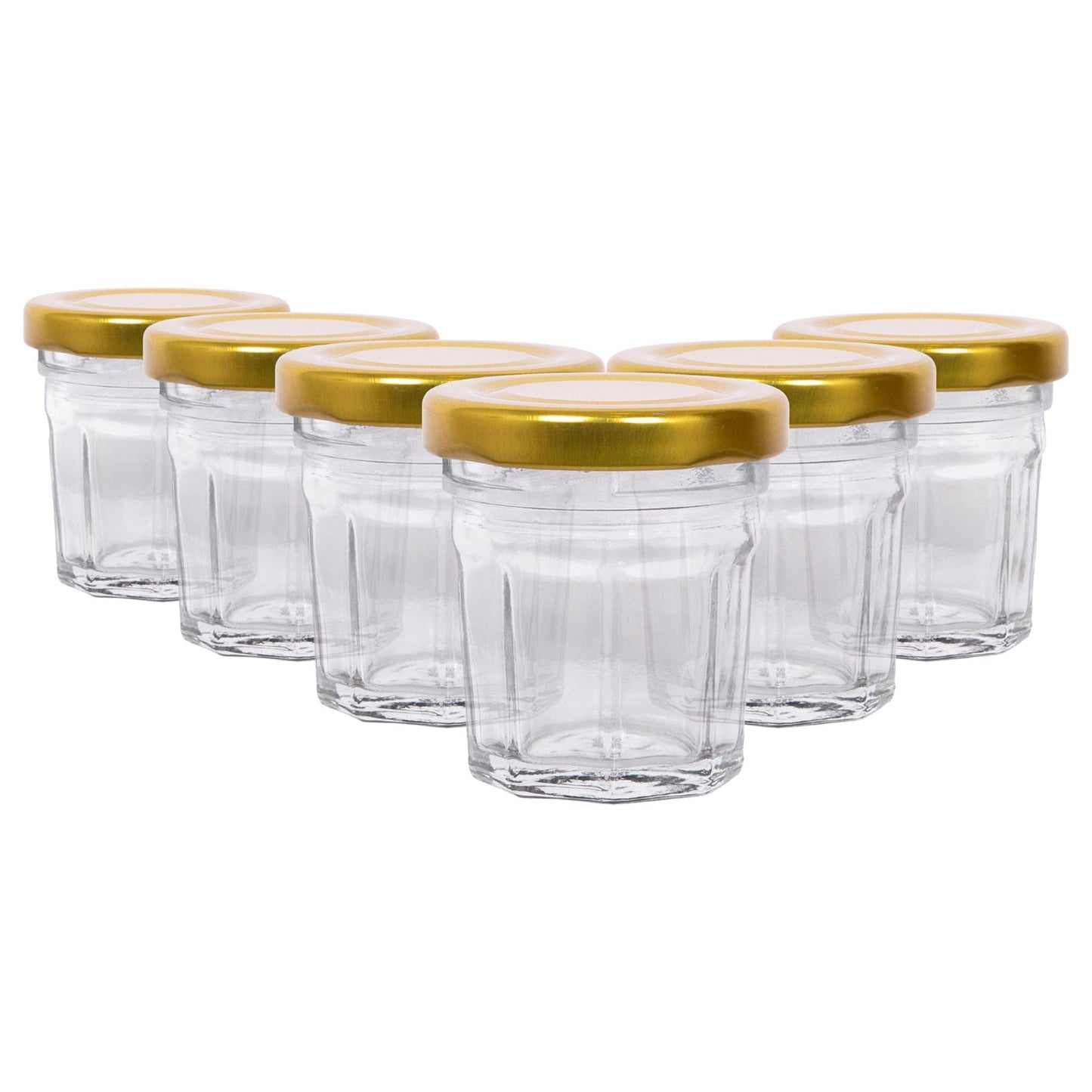 30ml Glass Jam Jars with Lids - Pack of 6