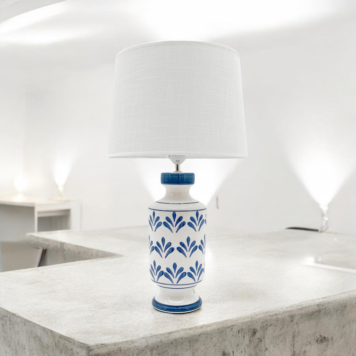 58CM TABLE LAMP AND FABRIC SHADE
