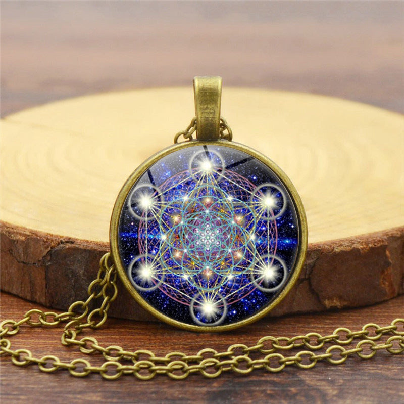 Sacred Sri Lanka Yantra Time Gem Pendant Necklace