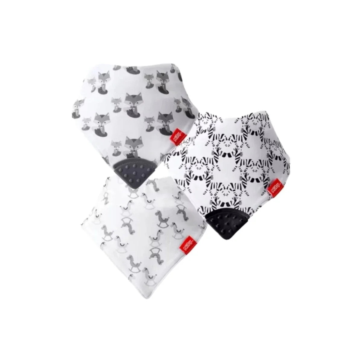 Nuby Bandana Bibs Pack of 3 Assorted