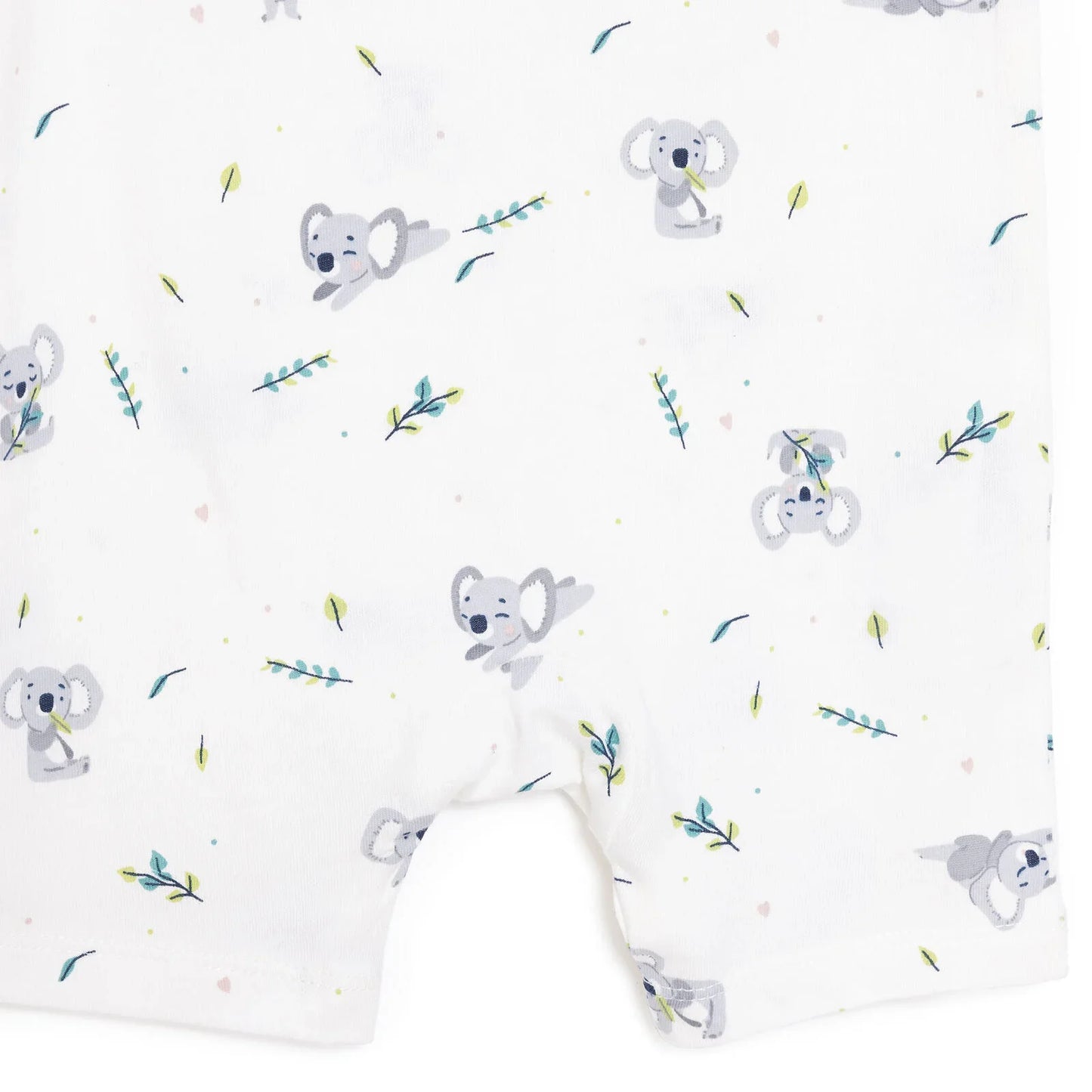 HelloBaby Newborn Boy Short Overalls - Ecru