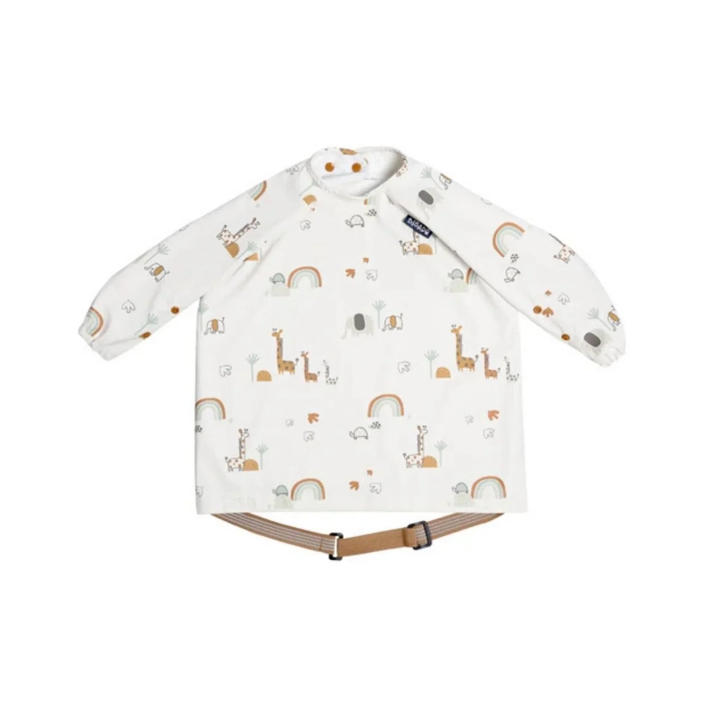 Bibado Long Sleeve Coverall Weaning Bib - Serengeti Spaghetti