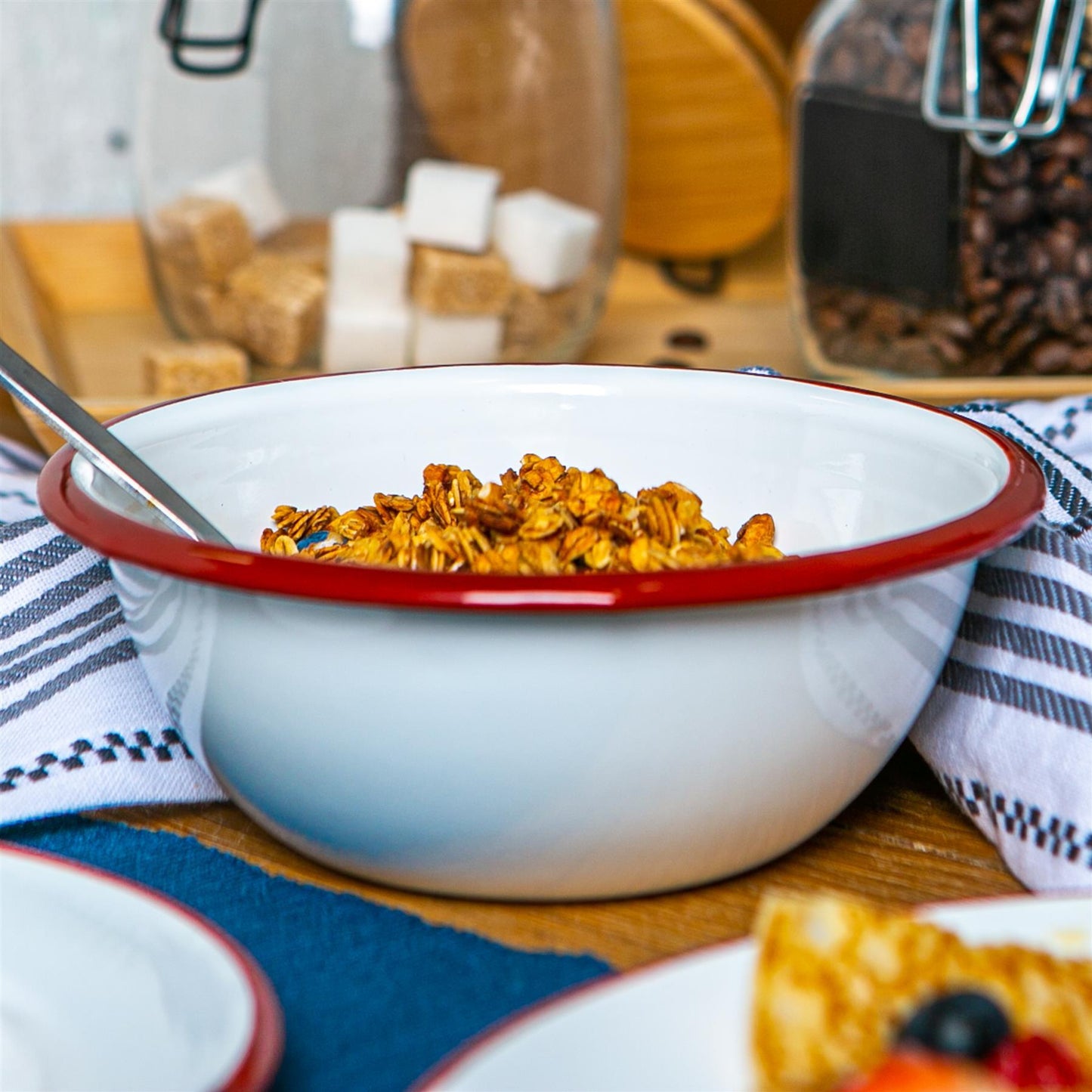16cm White Enamel Bowls - Pack of Six