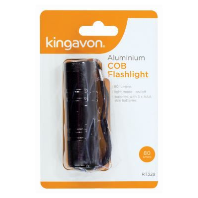 Black COB Aluminium Torch