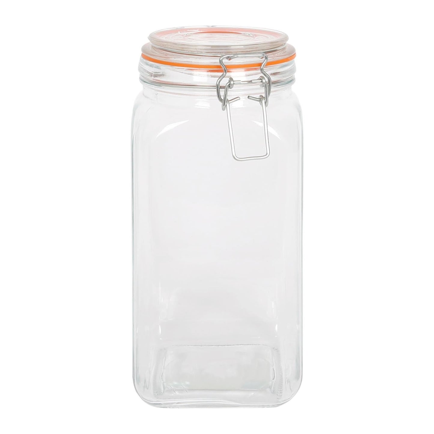 760ml Air tight Square Glass Jar with Clip-Top Lid
