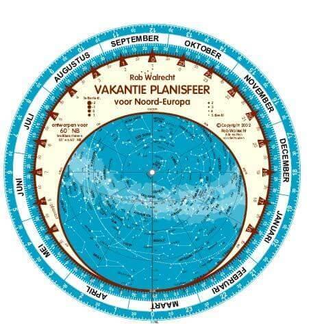 Dutch 'Holiday' Planisphere for 60¬∞ North