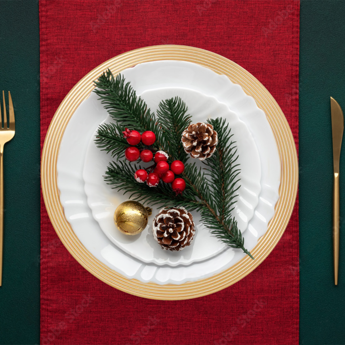 Dia Gold Ribbed Charger Plate