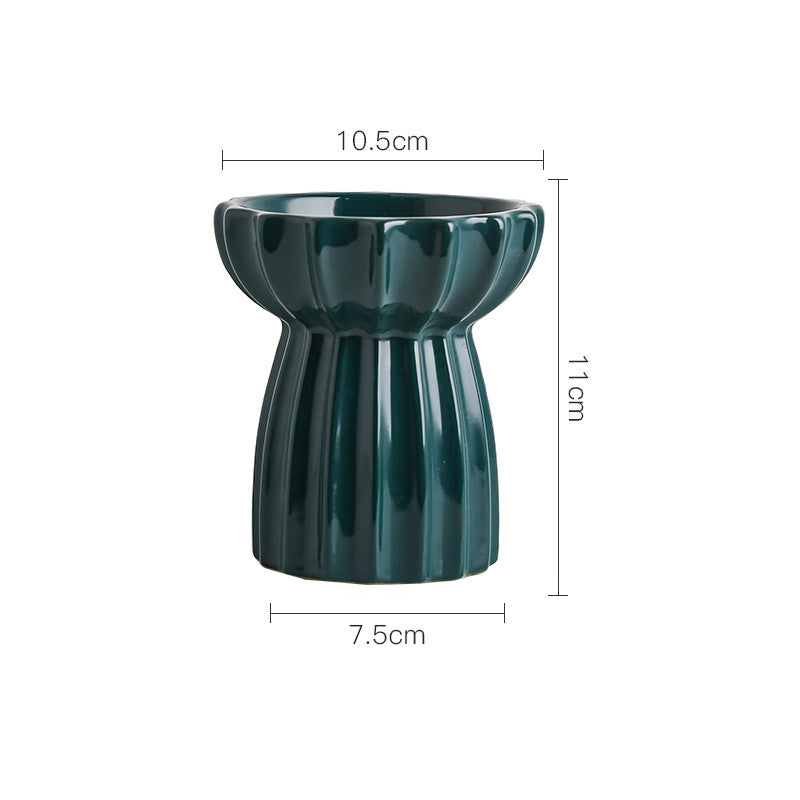 Ceramic tall cat bowl