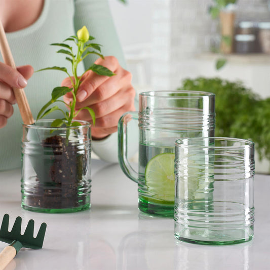 490ml Aware Tincan Recycled Highball Glasses - Green - Pack of Four