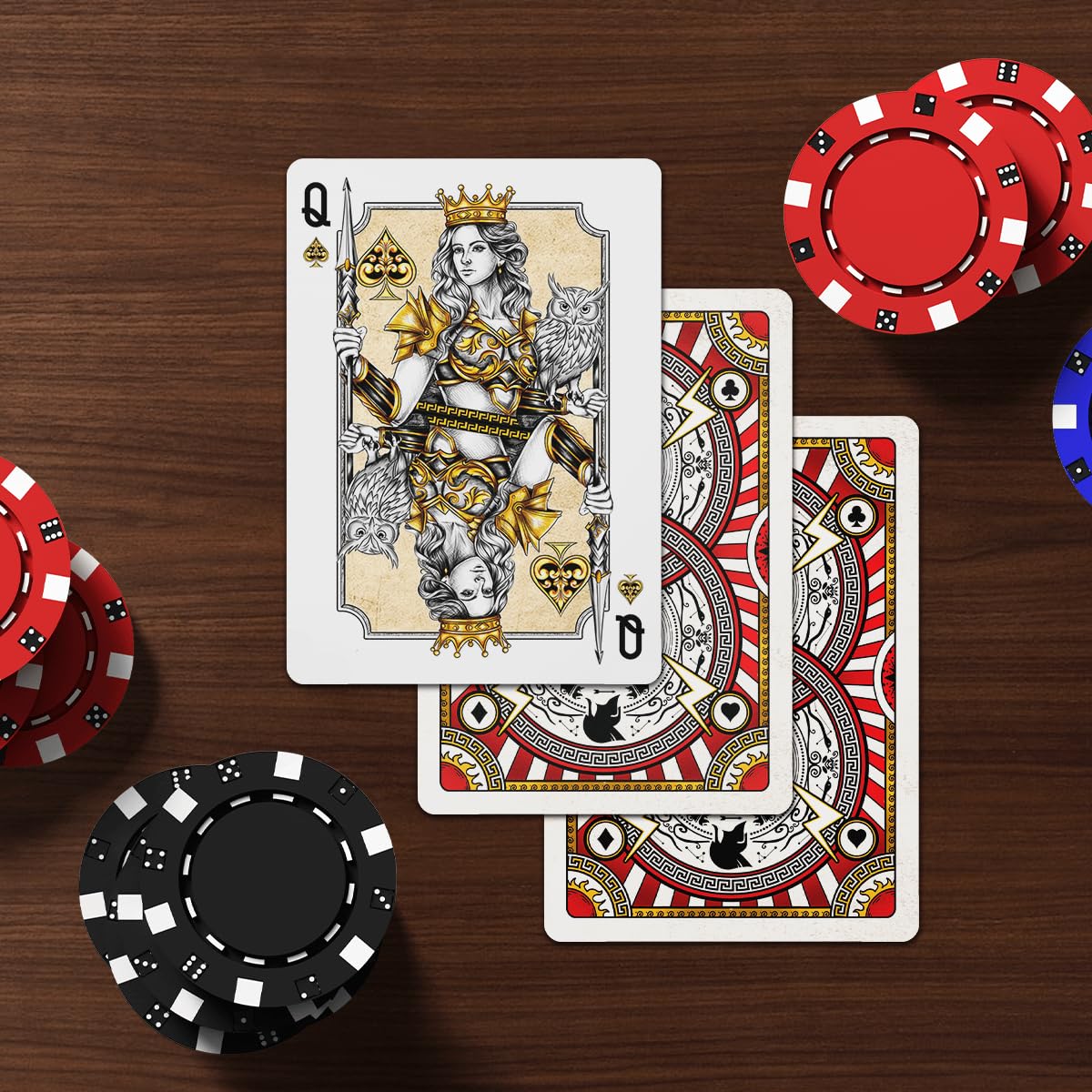 99FOX Mythology Deities Playing Cards – Gods & Goddesses Card Deck for Adults