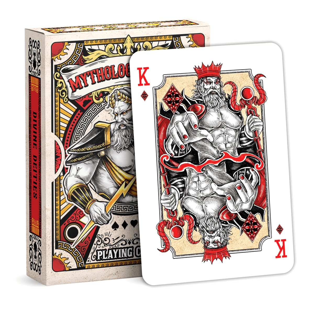 99FOX Mythology Deities Playing Cards – Gods & Goddesses Card Deck for Adults