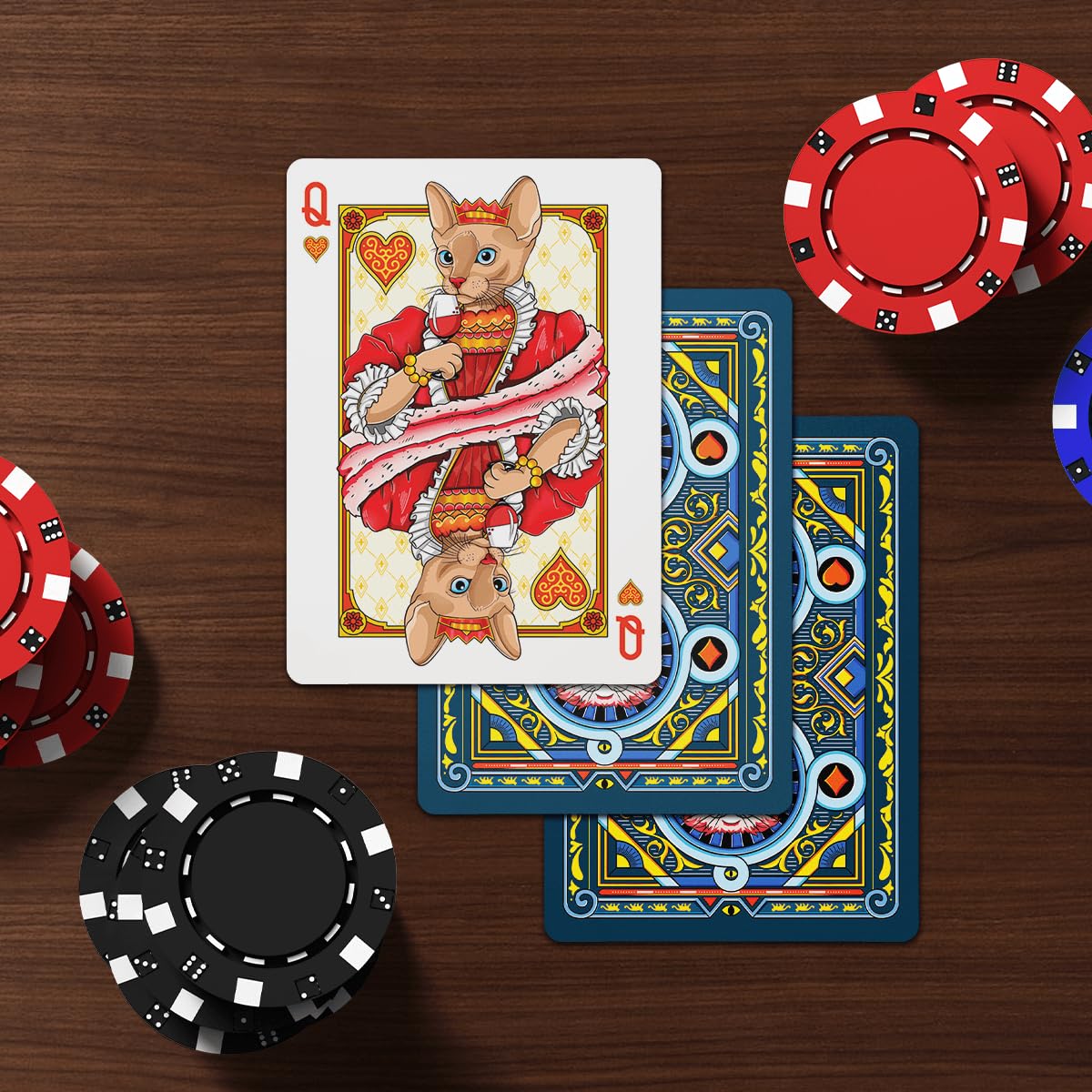 99FOX Noblific Cats Playing Cards for Adults, Teens & Friends | Cat-Themed Card Deck Gift