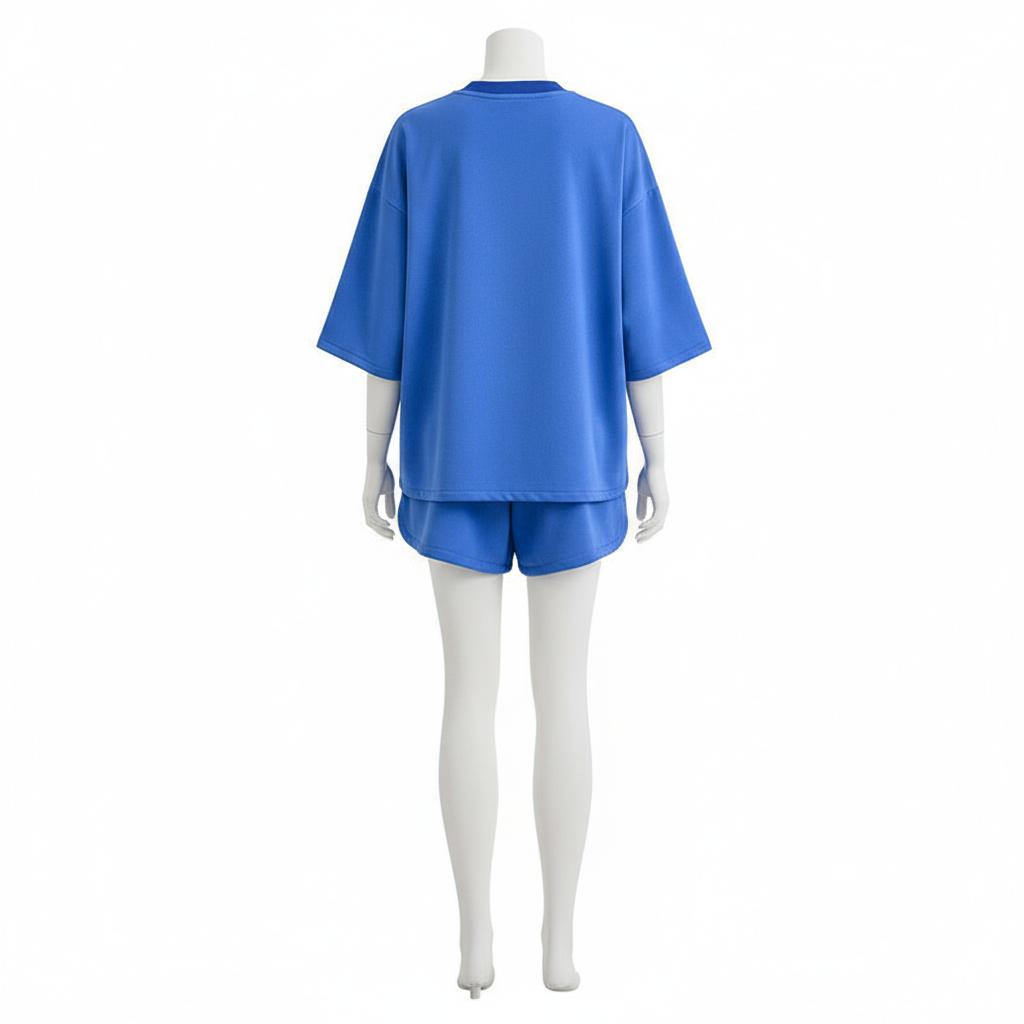 Printed Washed Short-Sleeved Shirt & Casual Shorts Set | Women's Summer Outfit