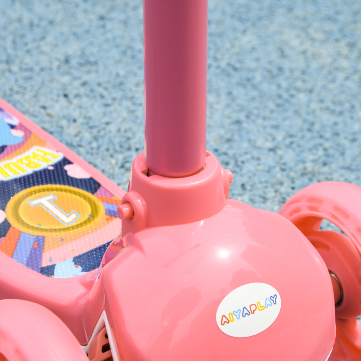 AIYAPLAY Kids 3 Wheel Scooter for 2-6 Years Old w/ Adjustable Height, Pink