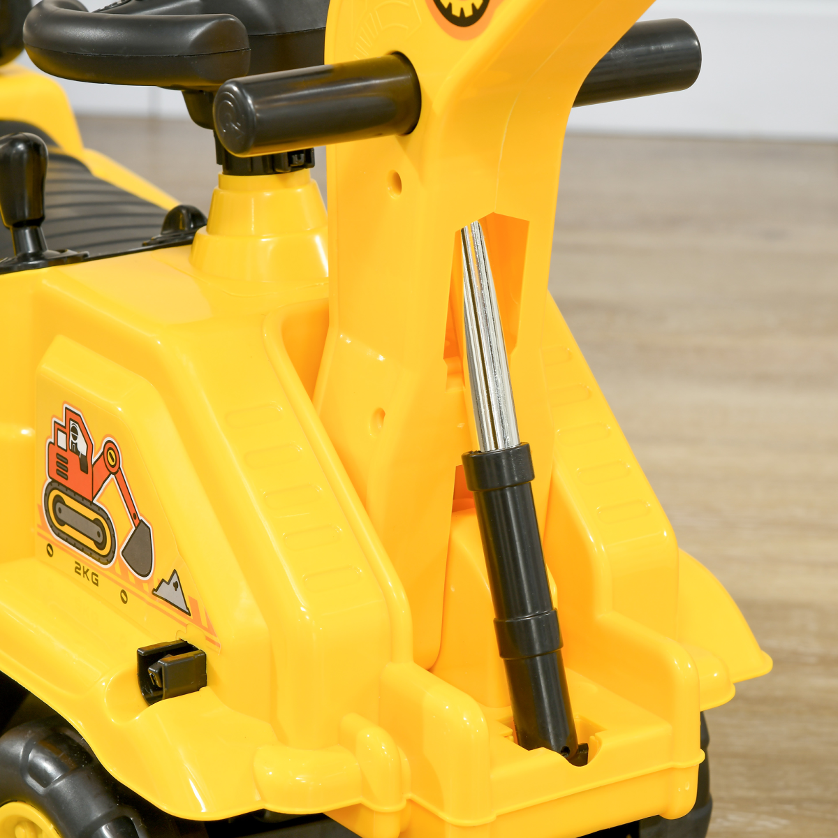 HOMCOM 2 in 1 Kids Ride On Tractor with Bucke, for 1.5-4 Years Old, NO POWER