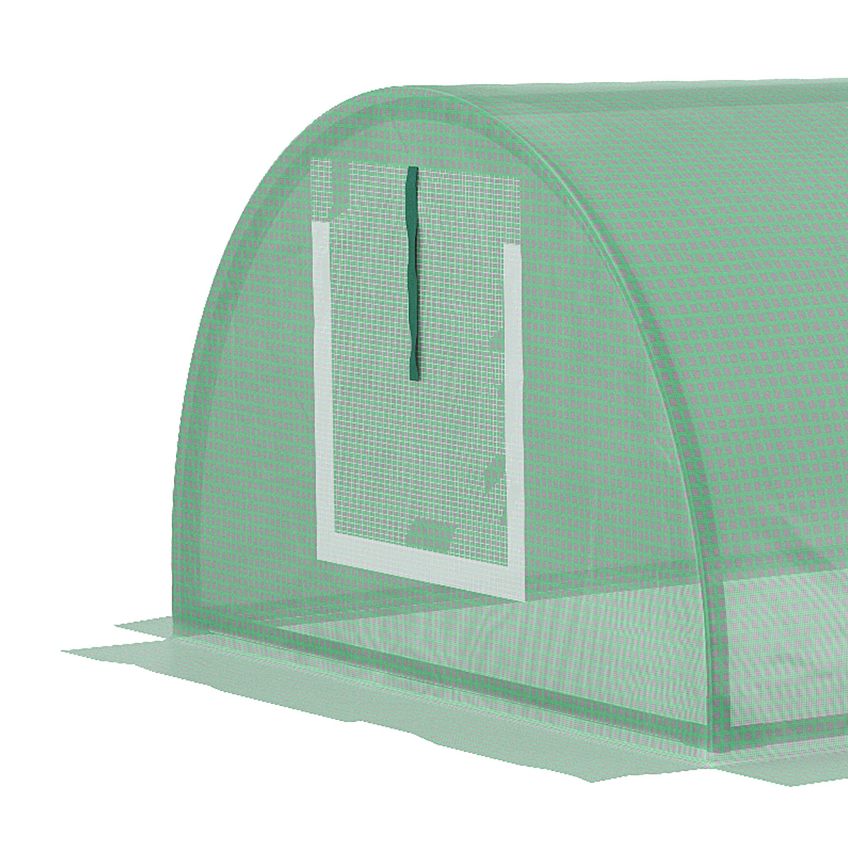 Outsunny PE Mini Greenhouse, 3m Portable Tunnel Green House with 5 Mesh Windows