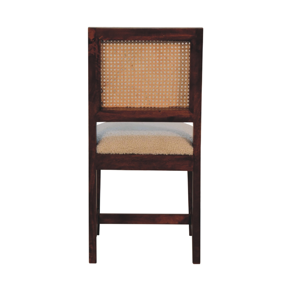 Artisan Furniture Solid Wood Cream Boucle Rattan Chair