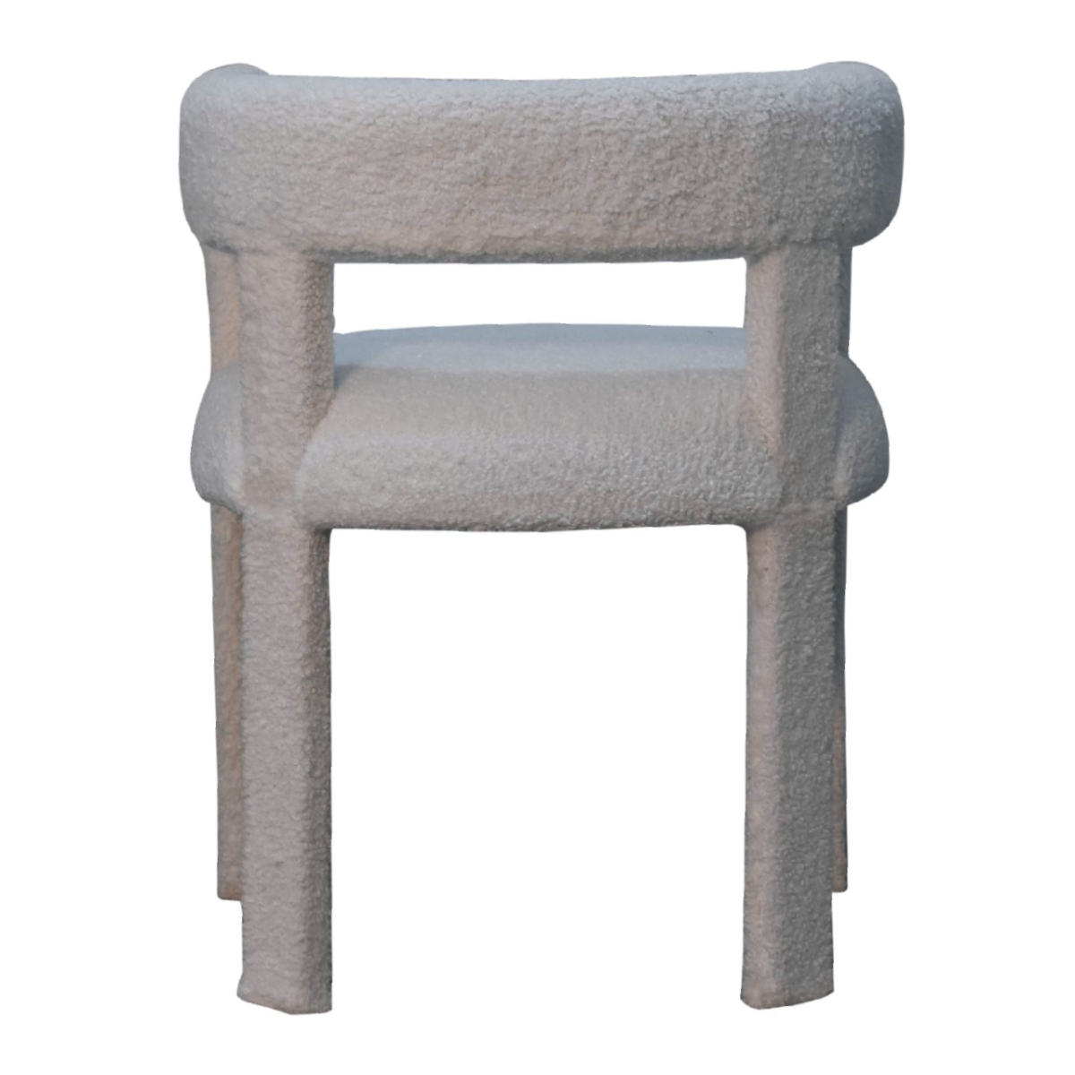 Artisan Furniture Solid Wood White Boucle Occasional Chair
