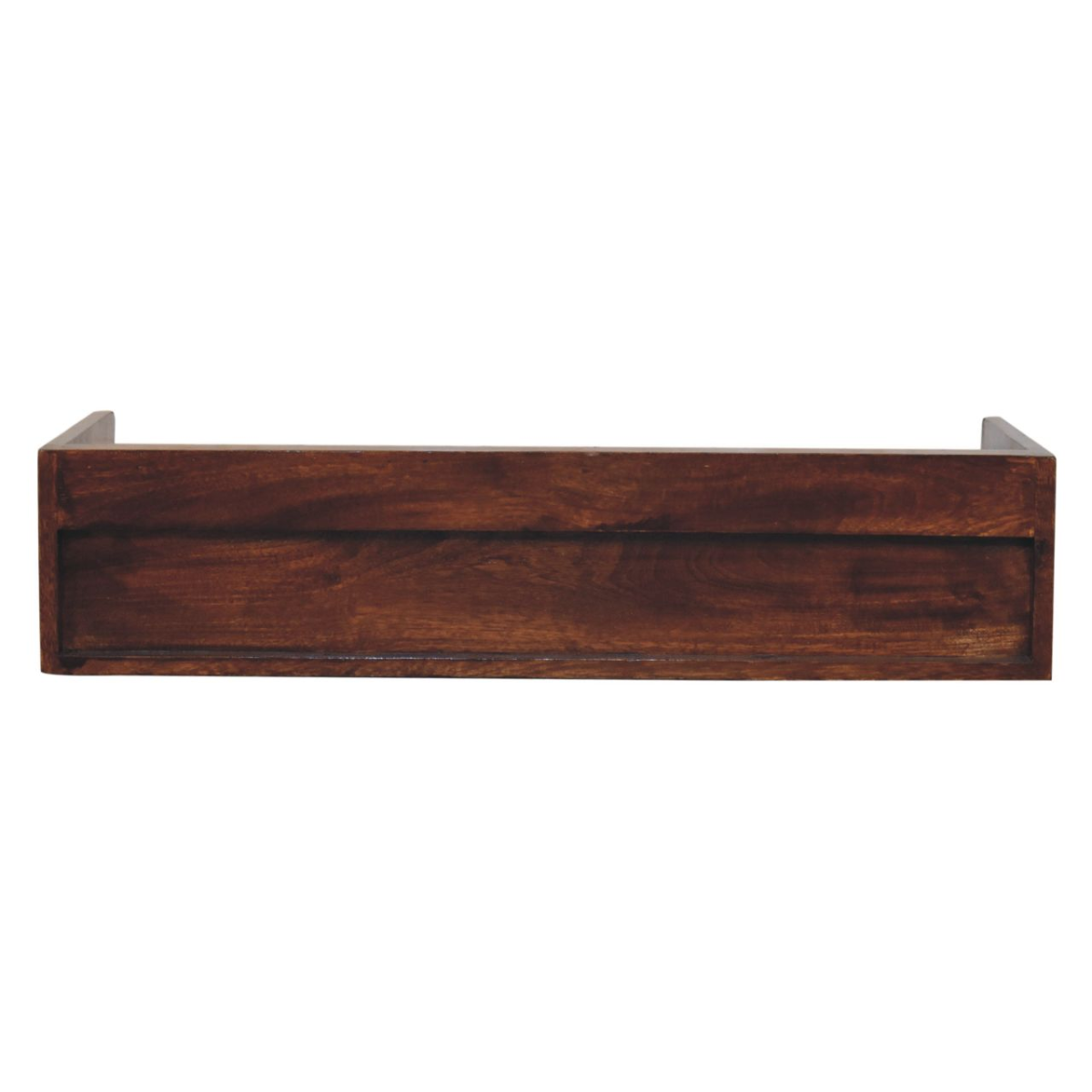 Artisan Furniture Solid Wood Belmont Wall-Mounted Console Shelf, 1 Drawer, Dark Brown