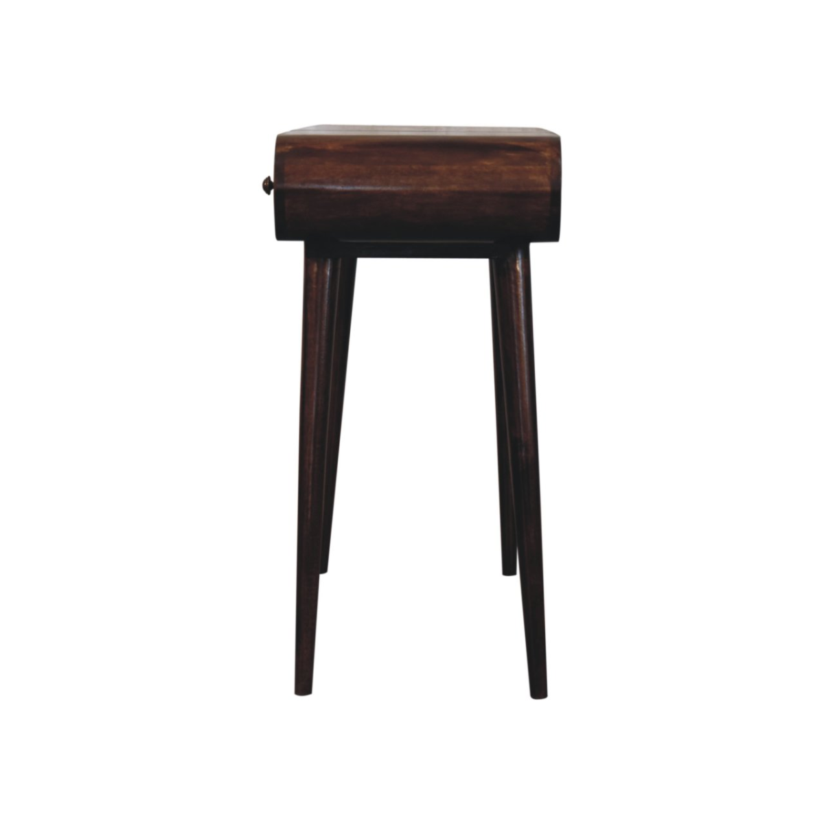 Artisan Furniture Solid Wood California Walnut Dressing Table with Foldable Mirror, Brown, 3 Drawers
