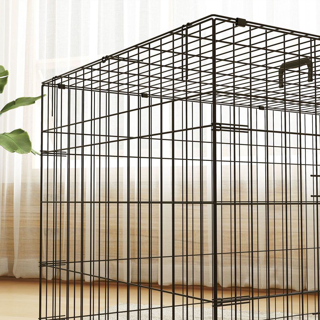 PawHut Dog Crate with 2 Doors, Tray, Soft Cushion, for Extra Small Dogs