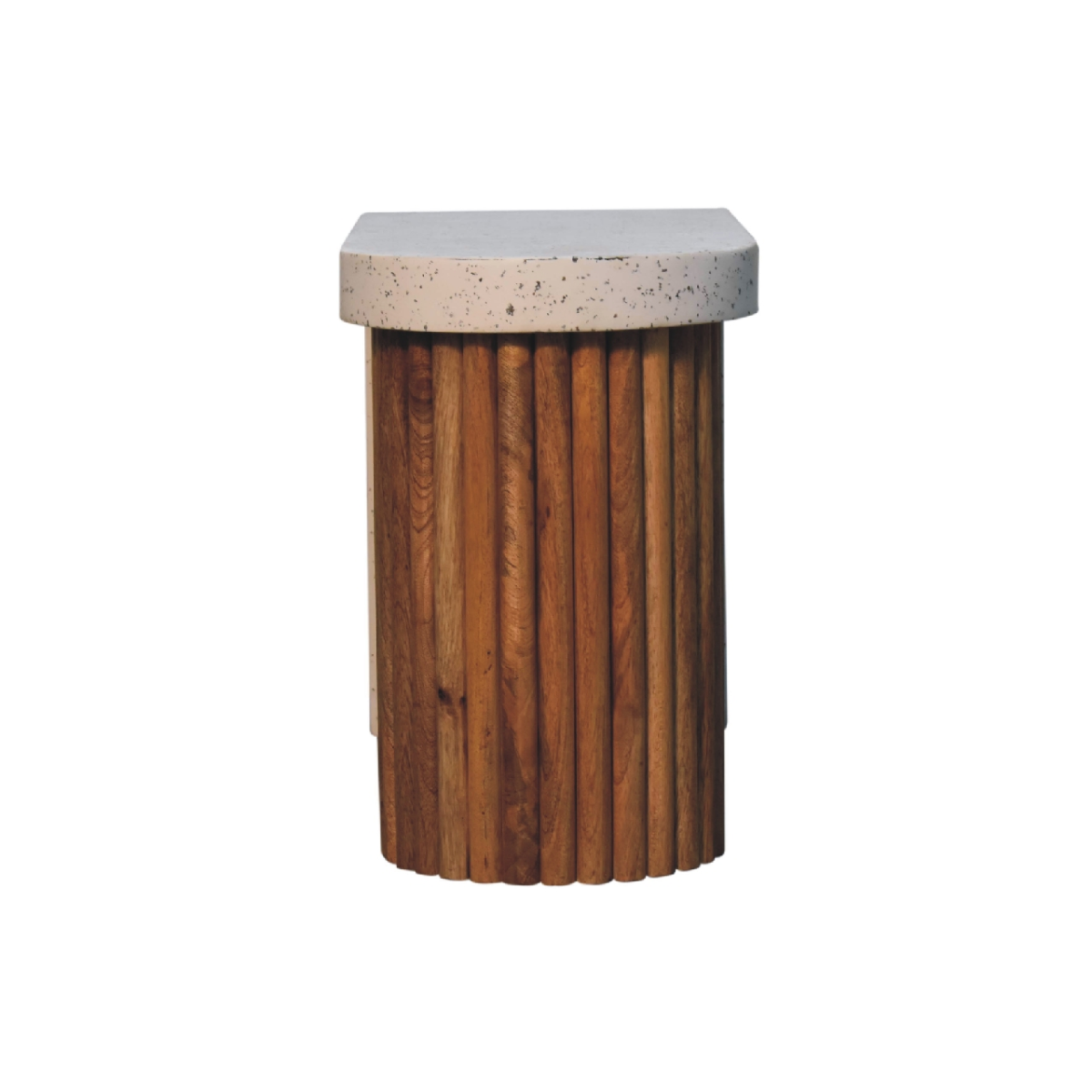 Artisan Furniture Solid Wood Serenity Terrazzo Coffee Table, Brown & Grey