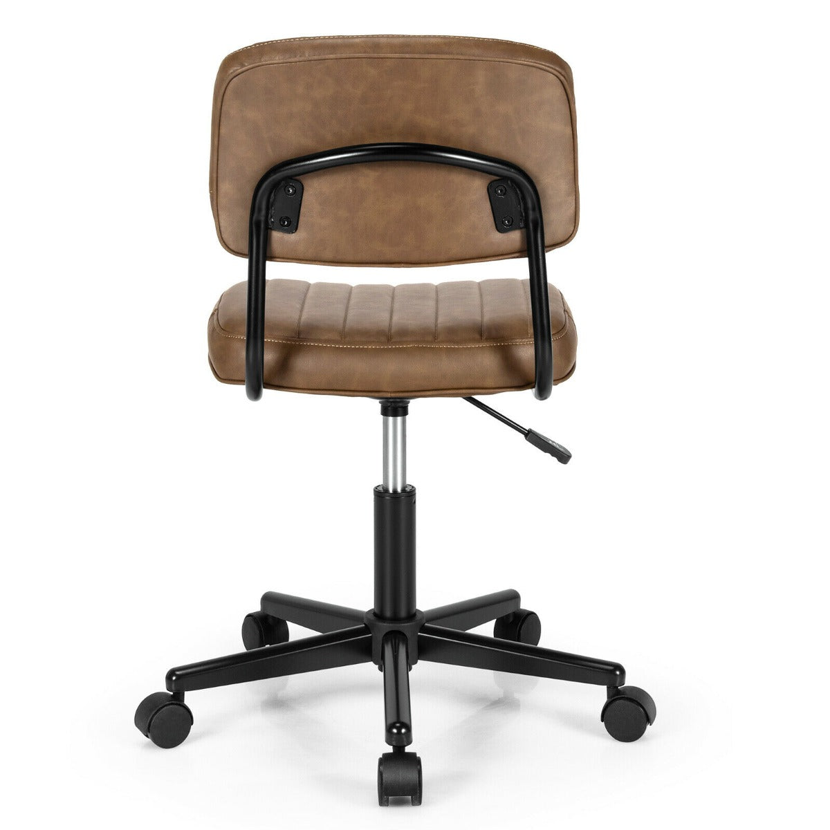 Adjustable Ergonomic Leisure Chair with PU Leather-Black